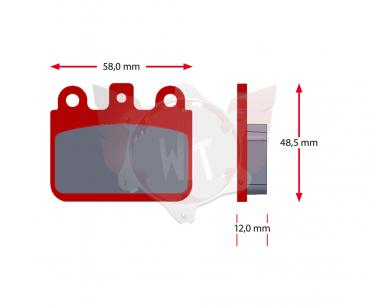 Bremsbelag Sinter (CRG) 593-0 rot Satz