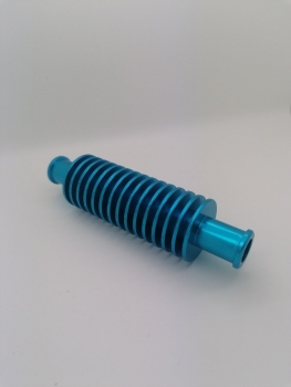 Zusatzkühler Alu blau 130 mm