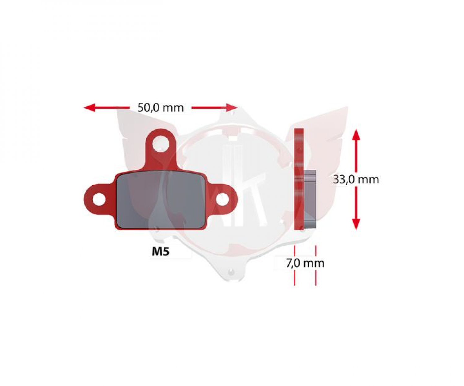 Bremsbelag Sinter ( RR ) 418-0 Rot Satz