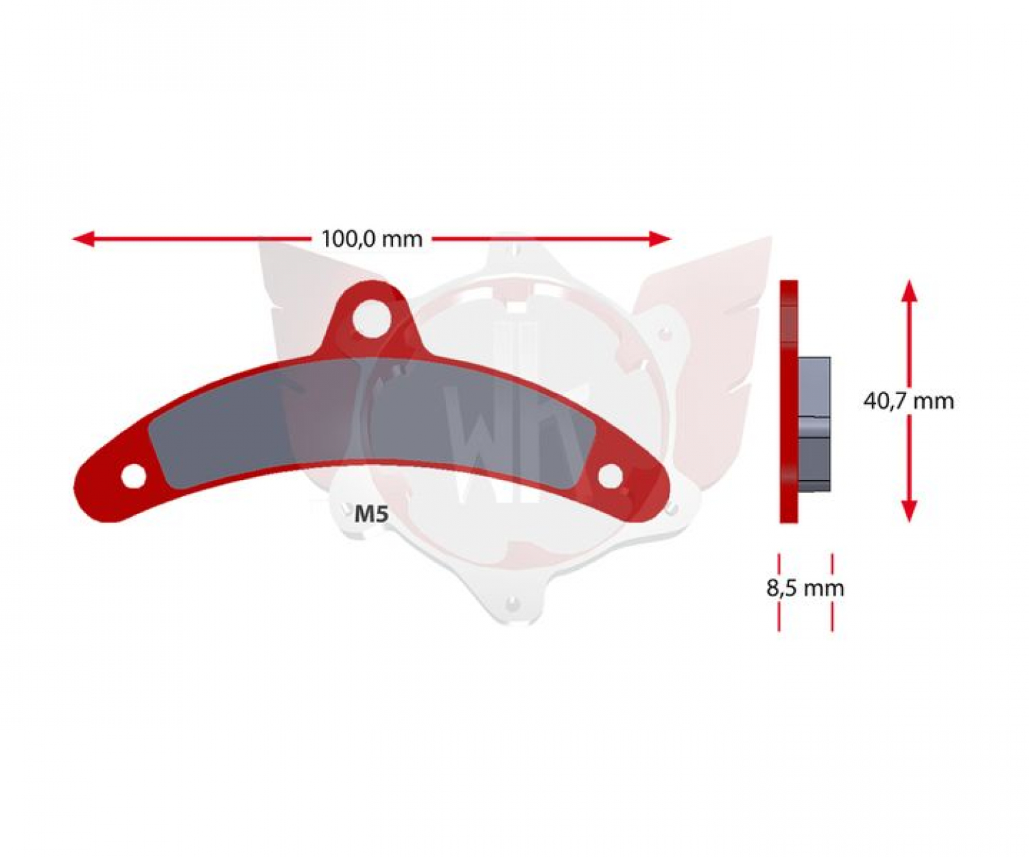 Bremsbelag Sinter ( Birel ) 529-2 Rot Satz