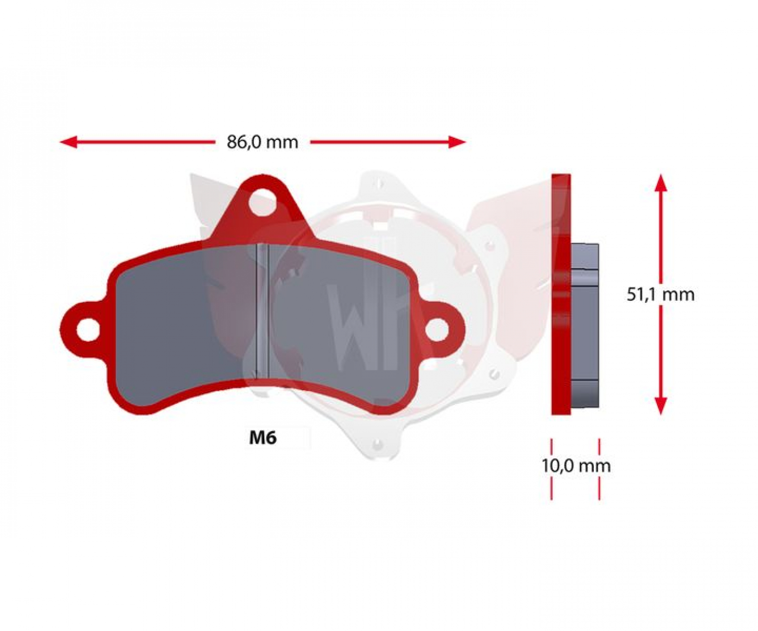 Bremsbelag Sinter ( Top-Kart ) 551-0 Rot Satz