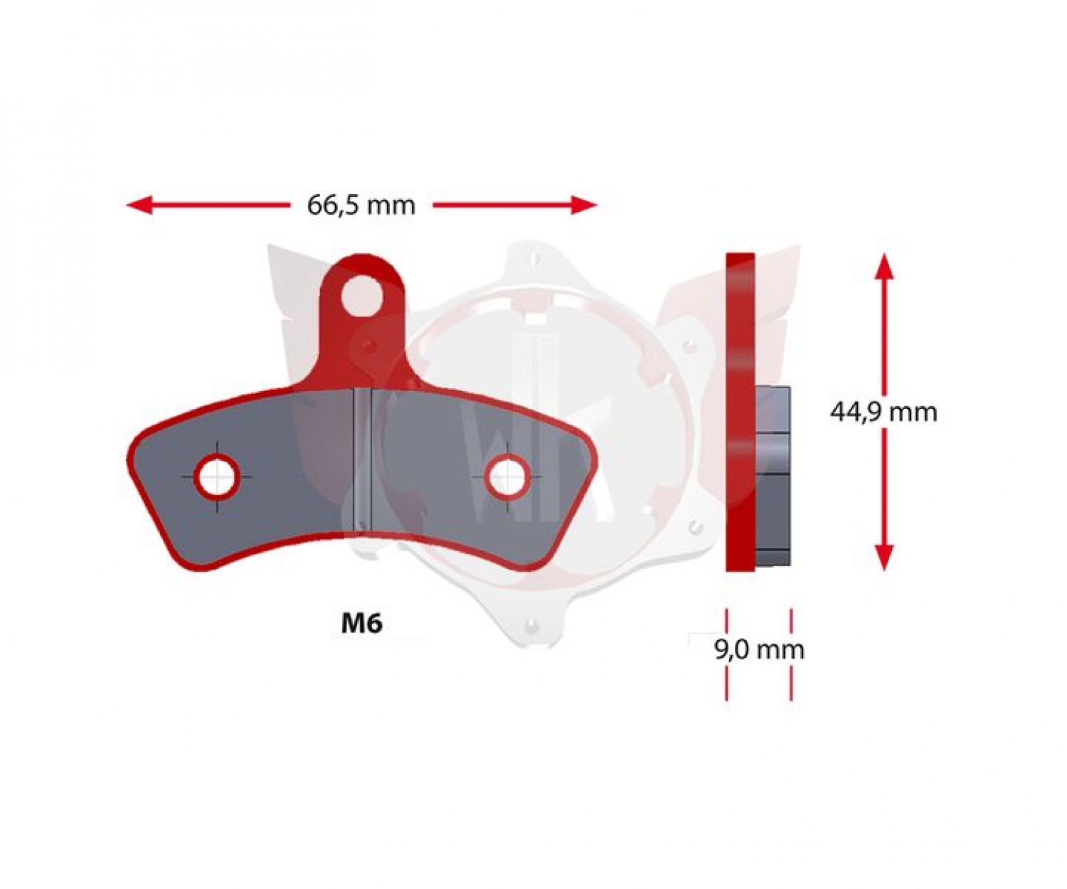 Bremsbelag Sinter ( SH ) 558-0 Rot Satz